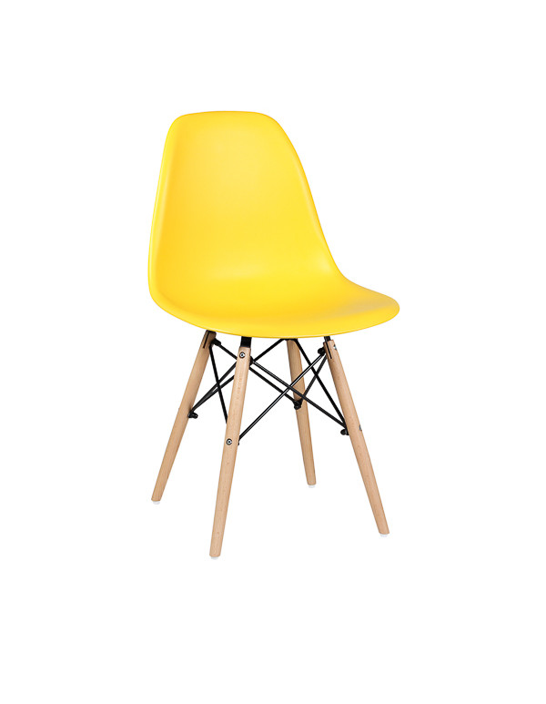 Стул обеденный EAMES DSW WX-503, пластик желтый